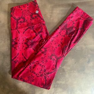 Lululemon snake skin leggings